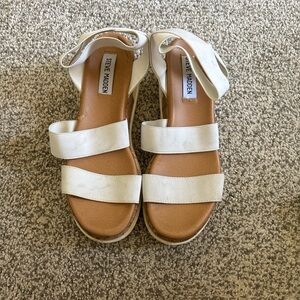 Steve Madden Cream Strappy Sandals